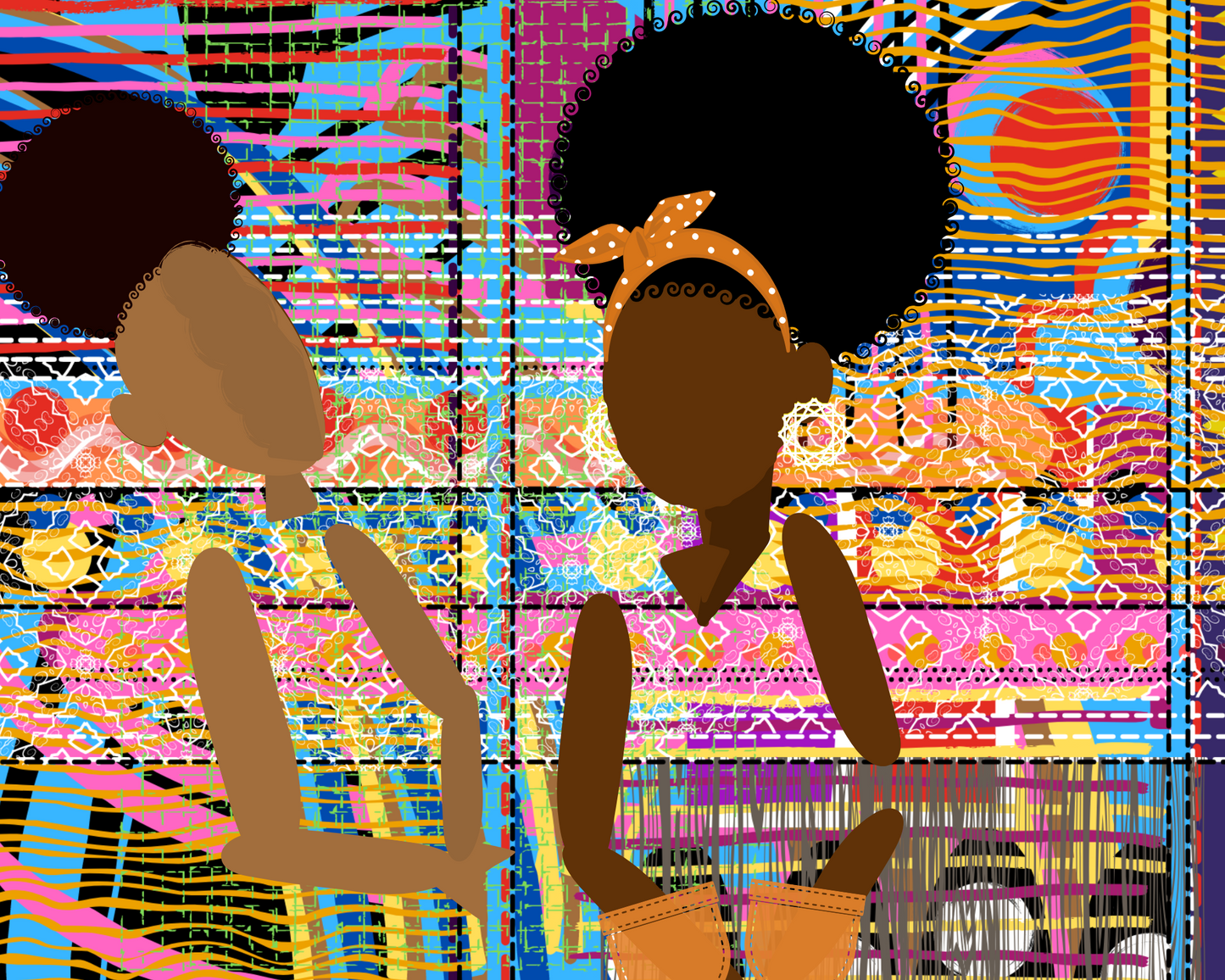 Girls of the Cloth| 16x12"| Digital Mixed Media Painting