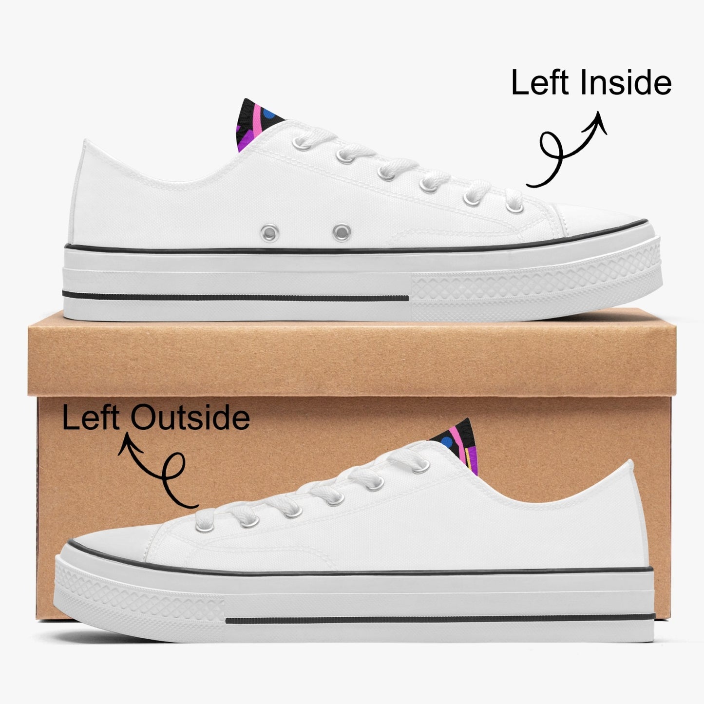 Peek-A-Boo Low Canvas Shoes (UNISEX)