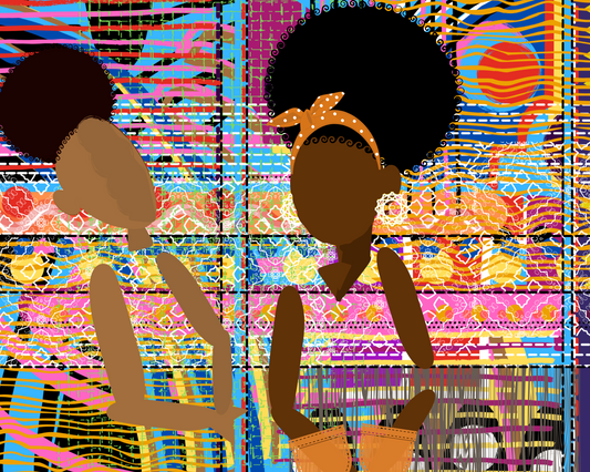 Girls of the Cloth| 16x12"| Digital Mixed Media Painting