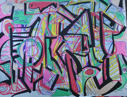 CAUSE| 11x8.5"| Original Mixed Media Collage on Paper