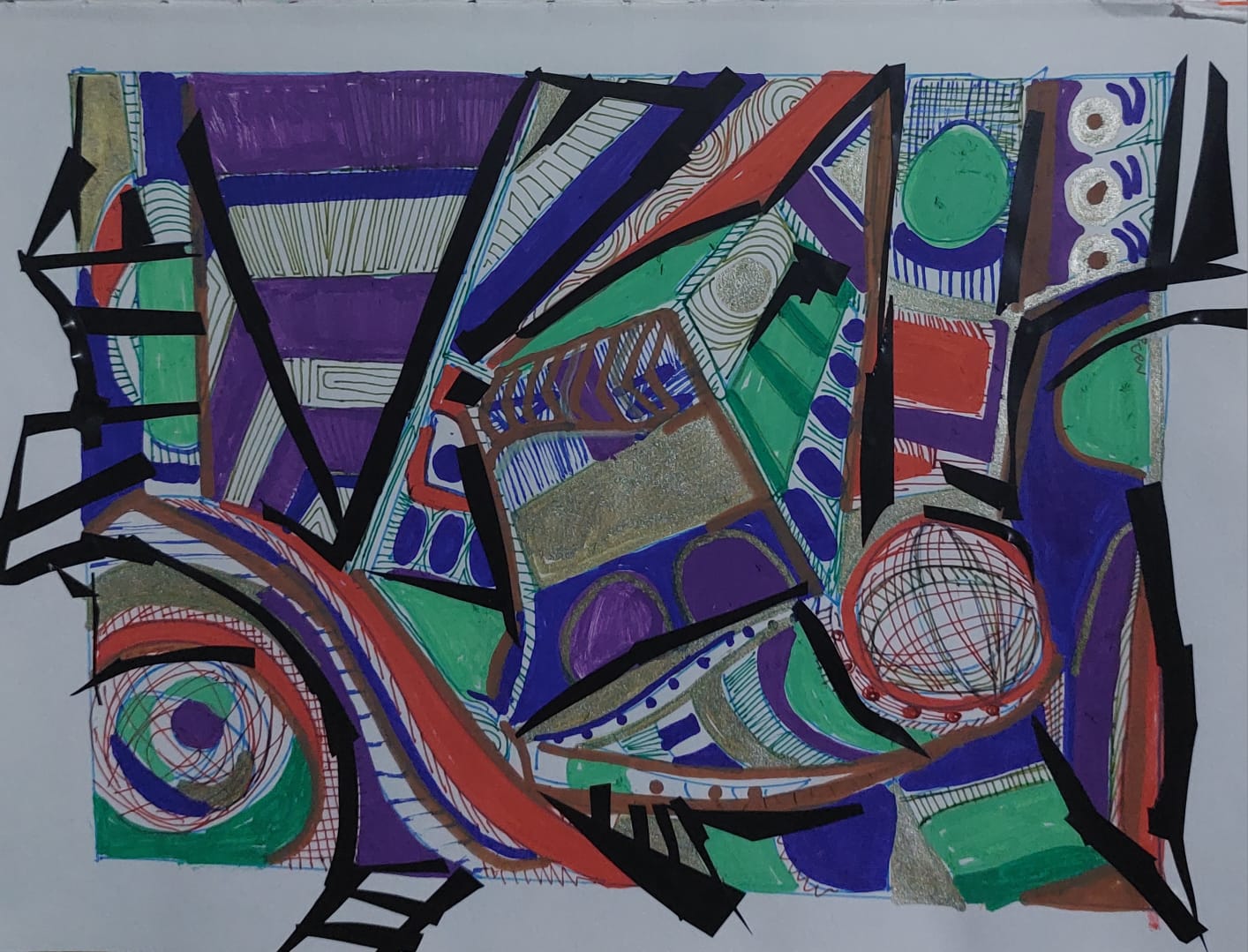 Exterior | 11 x 8.5"| Original Mixed Media Collage on Paper