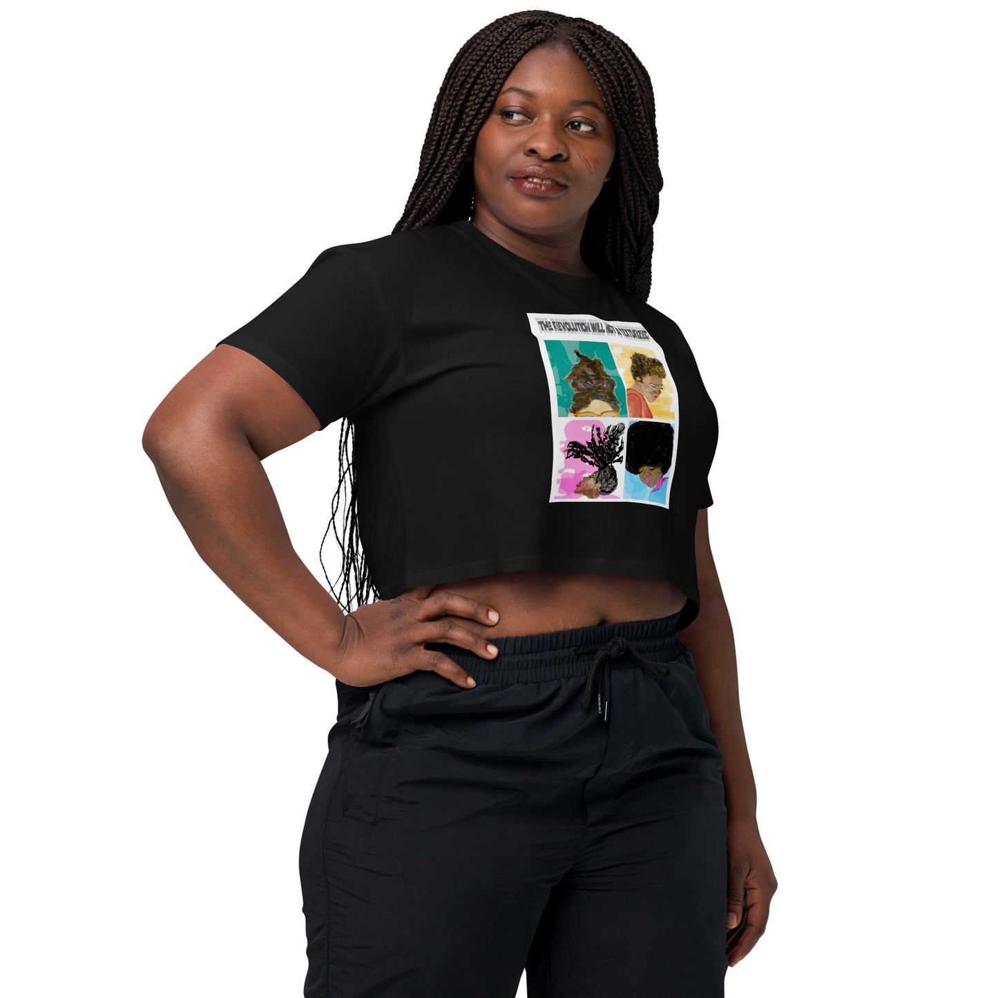 THE REVOLUTION WILL NOT BE TEXTURIZED Women’s crop top