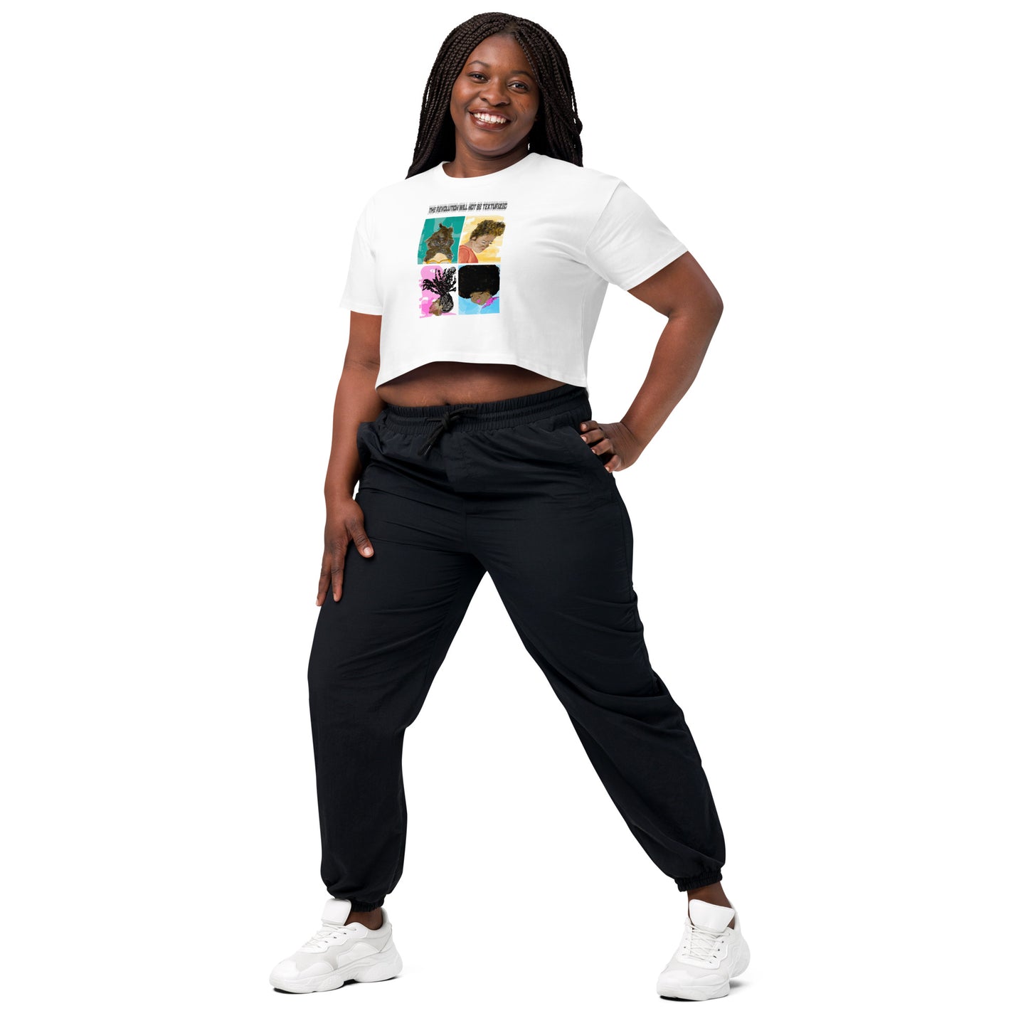 THE REVOLUTION WILL NOT BE TEXTURIZED Women’s crop top